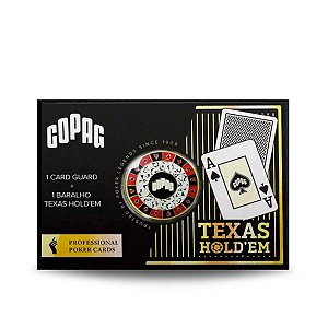 Kit Baralho Texas Holdem + Card Guard - Baralho Profissional