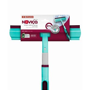 Mop Limpa Vidros Spray 2 em 1 Com Cabo - Lava e Seca Noviça