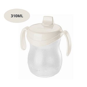 Copo com Alça Infantil Creme 310ml Sem BPA - Sanremo