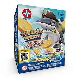 Jogo Tubarão Pirata com Roleta e Moedas - Infantil Estrela