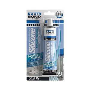 Silicone Transparente Acético Adesivo 50g Banheiro Cozinha