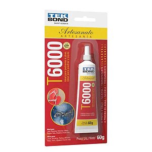 Cola T6000 Adesivo para Artesanato e Bijouterias Tekbond 60g