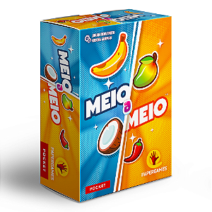 Meio a Meio Jogo de Cartas Pocket PaperGames 2 a 6 Jogadores