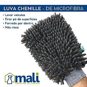LUVA GRANDE 125 GSM  2 LADOS CHENILE MICROFIBRA 16X25