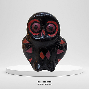 Coruja de Cerâmica Negra - Oaxaca, México (1980)