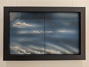 "Luz Noturna" de Ivan Freitas - 1986, Óleo sobre Madeira