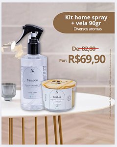 Kit Home Spray 250ml + Vela Aromática 90g