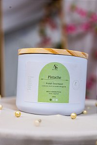 Vela Aromática Perfumada Pistache 170g - Pote Polímero