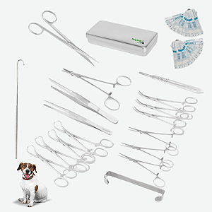 Kit Castração Veterinário de 19 Peças