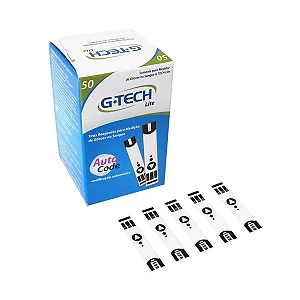 Tiras para Medição de Glicose em Aparelhos G-Tech LITE 50un. G-Tech