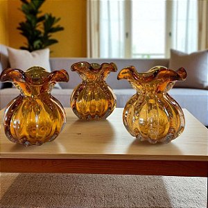 Kit com 3 Vasos Ambar