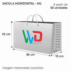 Sacola de Papel Horizontal Tam. 25 X 36 X 10 cm - M3