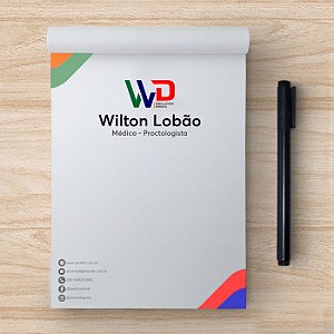 Bloco receituário A5 Personalizado tam. 14 x 20 cm