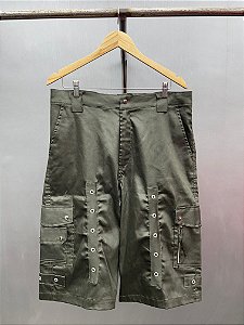 Long Cargo Shorts Verde Encerado