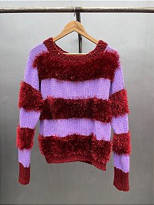 Mohawk Sweater vermelho e roxo