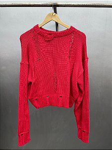 Among Crows sweater vermelho