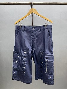 Dark Blue Waxed Shorts
