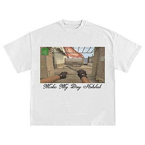 Camiseta Make My Day Hotshot - Branca