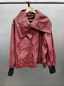 Dystopian Psycho Killer Piercing Leather Jacket