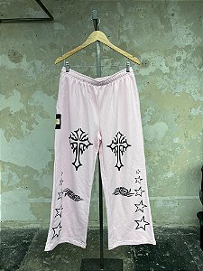 Calça Moletom baggy Rosa