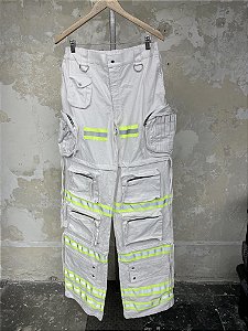 White safety work pants