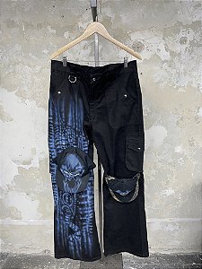Airbrush flare cargo Pants