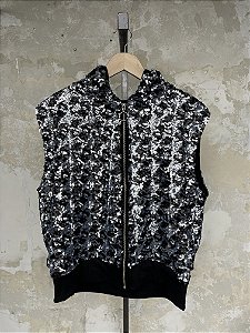 Sequin hooded Vest
