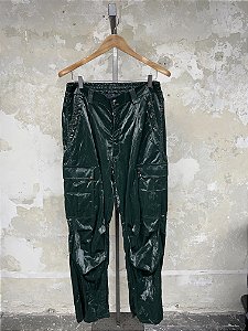 Dark Green nylon cargo pants