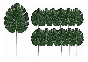 Kit 12 Folhas Costela De Adão Artificial Decoração