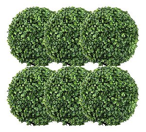 Kit 6 Bolinhas Buchinho Artificial Decorativa 13cm Premium