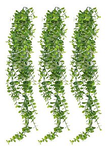 3 Pendente De Eucalipto Verde Toque Real Planta Artificial