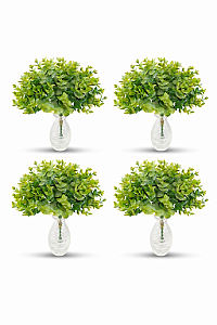 Kit 4 Buquê De Eucalipto Artificial Pick Toque Real Nevado