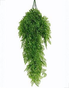 Samambaia Pendente Artificial Renda Portuguesa 80cm Premium Cheia Realista