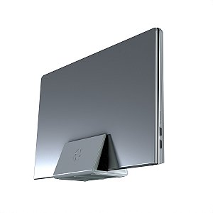 Suporte BRANCO Base para Notebook Fechado Mesa Monitor Externo L20 Com Um Espaçamento interno de 2 cm - ARTBOX3D