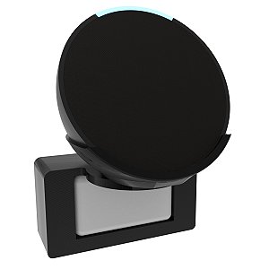 Suporte Stand de Tomada Compatível com Alexa Echo Pop Preto - ARTBOX3D