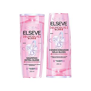 Kit Elseve Glycolic Gloss Shampoo Condicionador 200ml | L'Oréal Paris