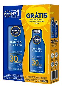 Kit Protetor Solar Hidratante Sun FPS30 200ml + 100ml | Nivea