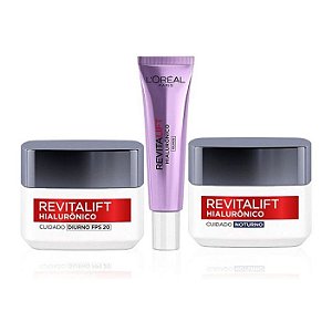 Kit Revitalift Hialurônico Dia, Noite e Olhos | L'Oréal Paris