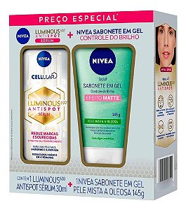 Kit Skin Care Facial Sérum Luminous + Limpeza | Nivea