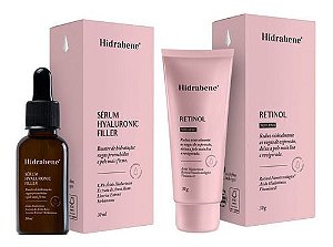 Kit Creme Retinol Noite 30g + Sérum Hyaluronic Filler 30ml | Hidrabene