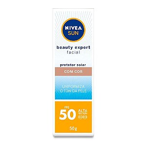 Protetor Solar Facial com Cor 50 FPS Sun Beauty Expert | Nivea
