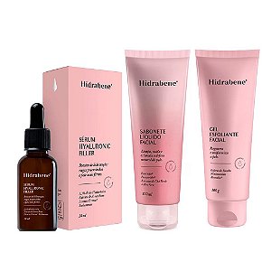 Kit Hidrabene Skin Care Sérum Hialurônico e Esfoliante | Hidrabene