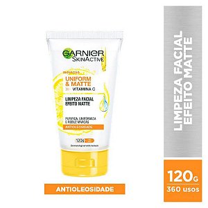 Sabonete Gel Espuma Facial Uniform & Matte 120g | Garnier