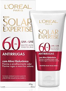 Protetor Solar Facial Antirrugas Expertise 60 FPS 40g | L'Oréal Paris