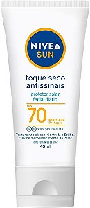 Protetor Solar Facial Sun 70 FPS Toque Seco Antissinais 40ml | Nivea