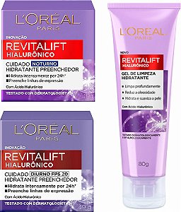 Kit Trio Revitalift Hialurônico + Limpeza | L'Oréal Paris