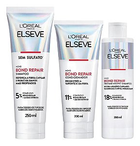 Kit Bond Repair Shampoo + Cond.  + Pré-shampoo  | Elseve