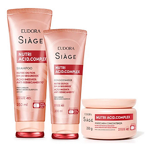 Kit Shampoo 250ml + Condic. 200ml + Másc. Nutri Acid | Eudora