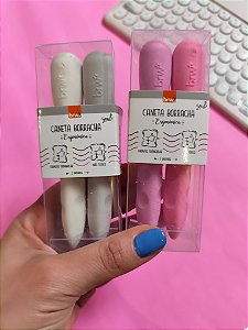 Caneta Borracha Ergonômica  / kit com 2 und