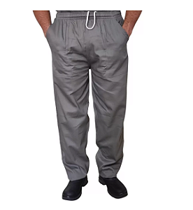 Calça Brim Pesado Cinza Uniforme Profissional